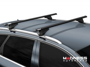 Alfa Romeo Stelvio Roof Rack Cross Bars - for models w/ factory roof rails - Black